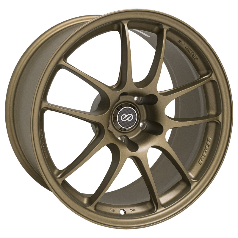 Enkei 460-895-6615TG - PF01 18x9.5 5x114.3 15mm Offset 75mm Bore Titanium Gold Wheel (MOQ 40)