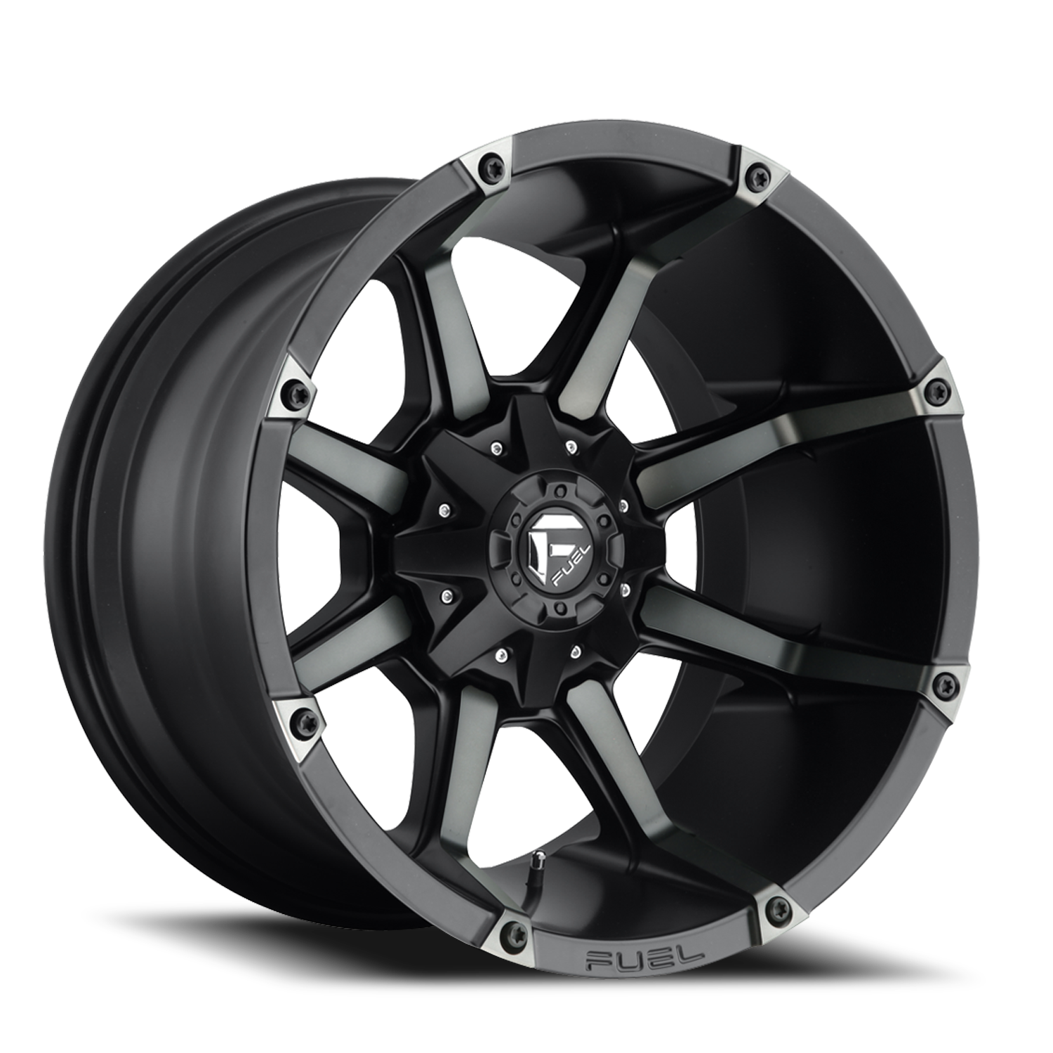 Fuel Wheels D55620009850 - Aluminum Wheels 20X10 Coupler D556 6 On 135/6 On 139.7 Matte Black/Machined Dark Tint 106.4 Bore -12 Offset 8 Spoke Fuel Off Road Wheels Fuel Wheels D55620009850 - Aluminum Wheels 20X10 Coupler D556 6 On 135/6 On 139.7 Matte Black/Machined Dark Tint 106.4 Bore -12 Offset 8 Spoke Fuel Off Road Wheels