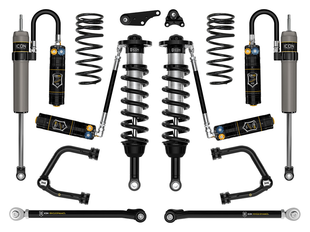 Icon K53299TX - 2024-2025 Toyota Tacoma 1.25-3" Lift, Stage 9 Suspension System, Tubular, Overland Rear Springs