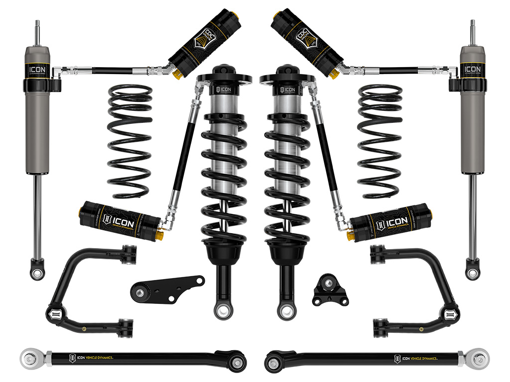 Icon K53298TX - 2024-2025 Toyota Tacoma 1.25-3" Lift, Stage 8 Suspension System, Tubular, Overland Rear Springs