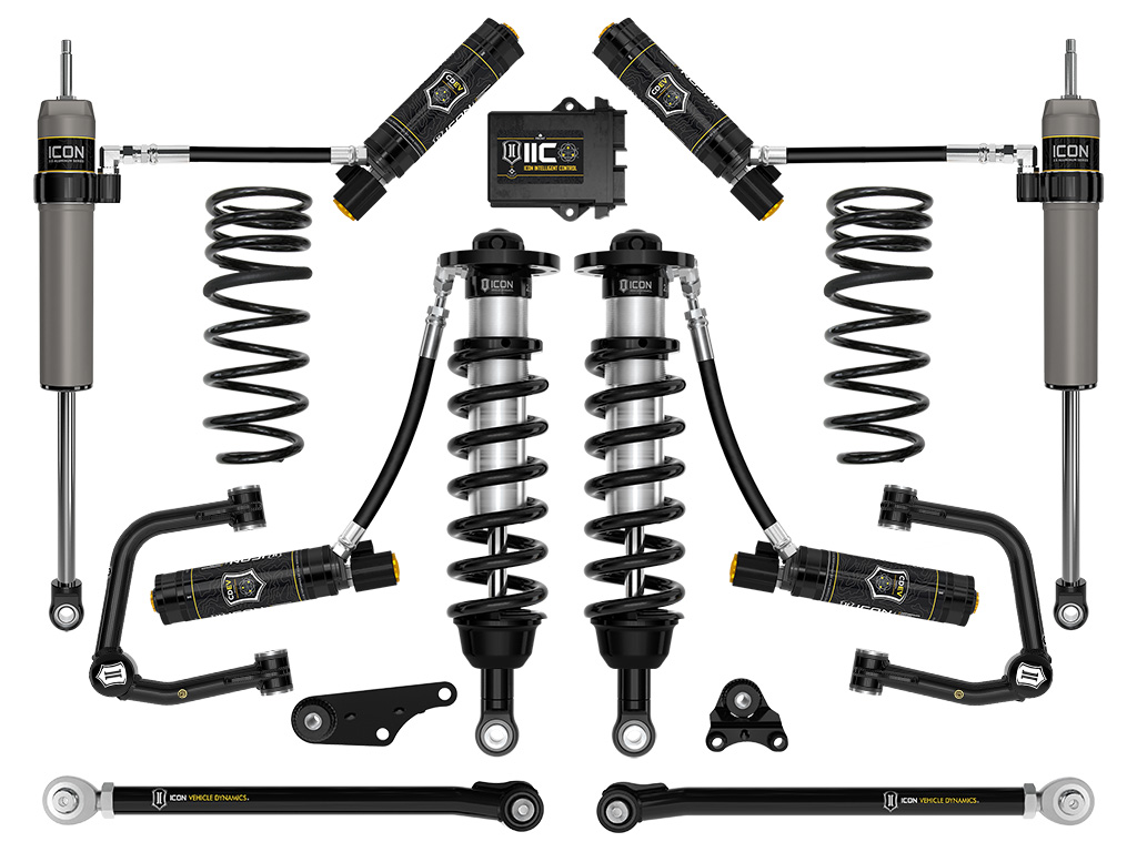 Icon K53300TX - 2024-2025 Toyota Tacoma 1.25-3" Lift, Stage 10 Suspension System, Tubular, Overland Rear Springs