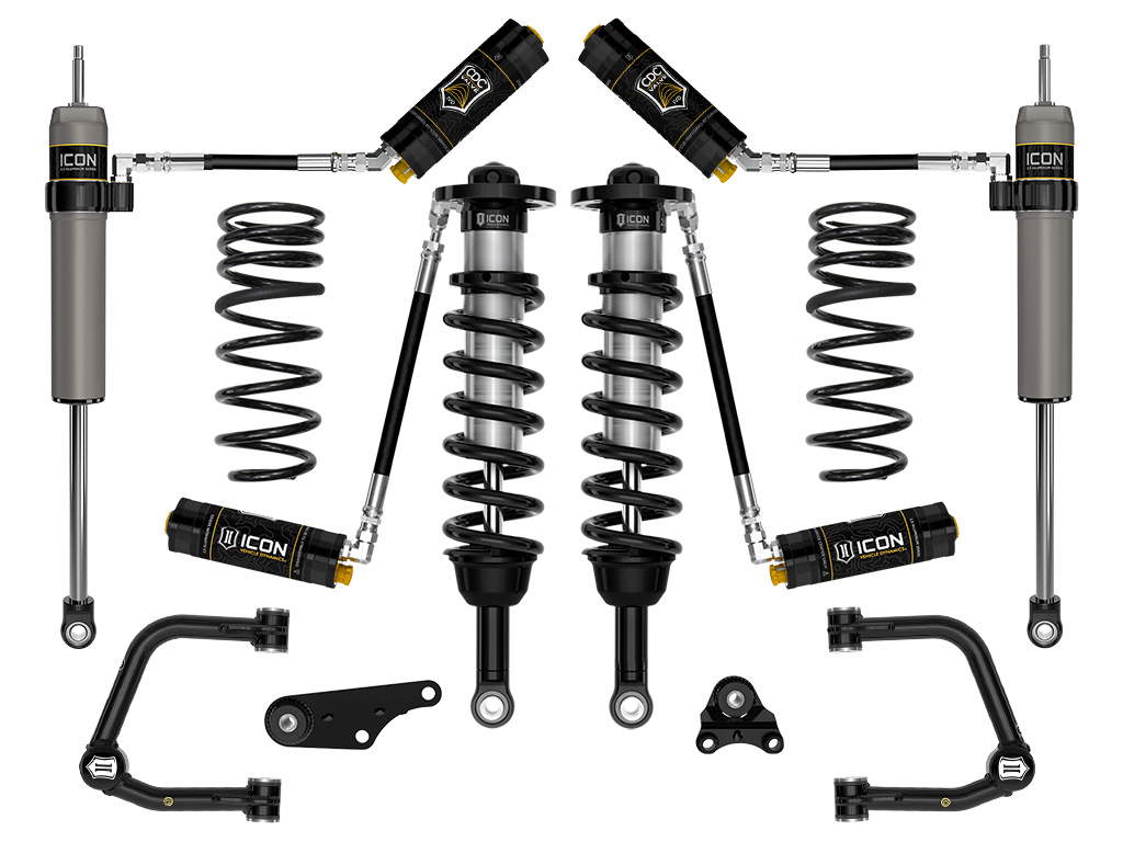 Icon K53295TX - 2024-2025 Toyota Tacoma 1.25-3" Lift, Stage 5 Suspension System, Tubular, Overland Rear Springs