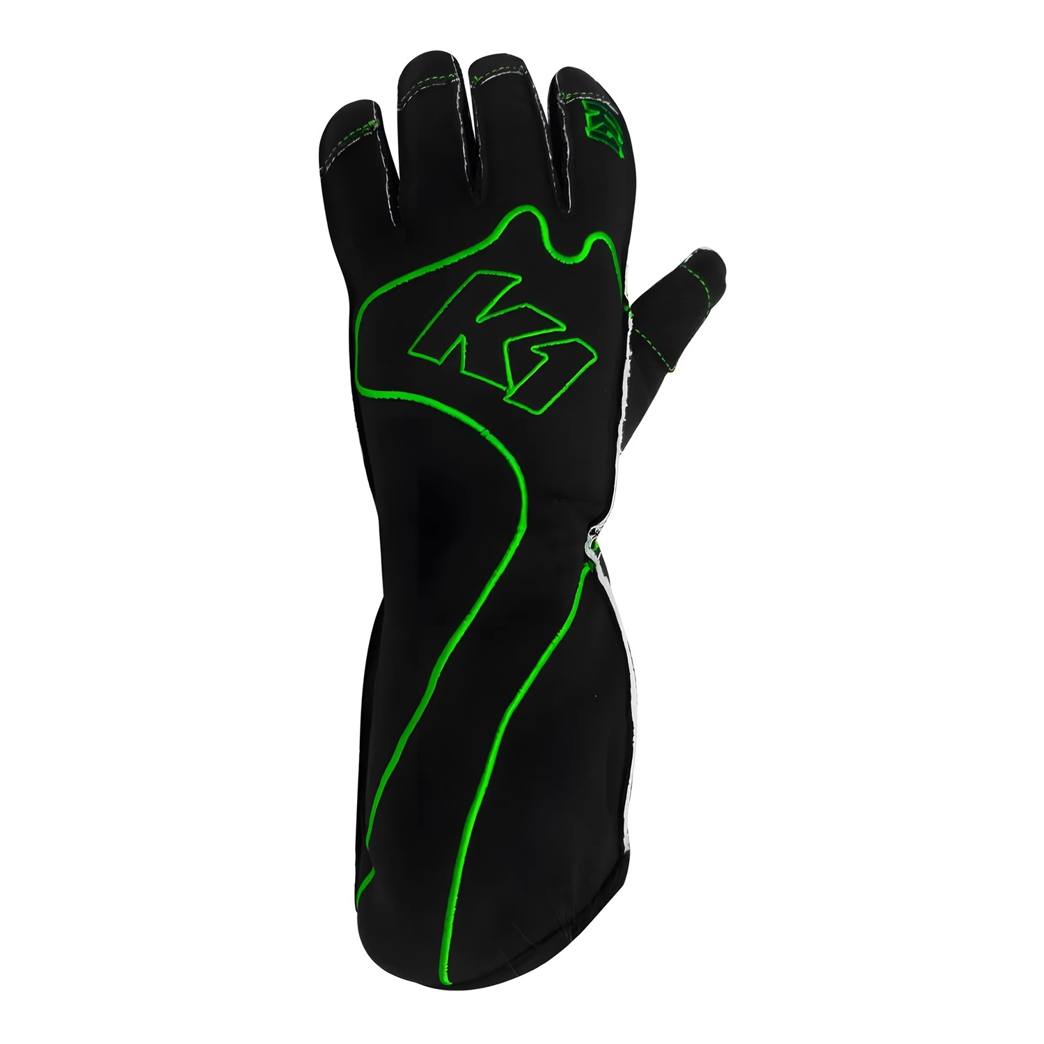 K1 Racegear 13-RS1-V-M - Gloves Karting Adult RS4 Medium Black/Green
