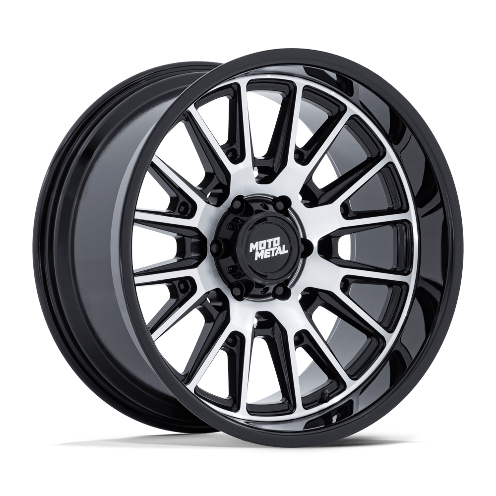 Moto Metal MO814BD20906820 - Mo814 Tekton 20X9 Gloss Black W/ Machined Face
