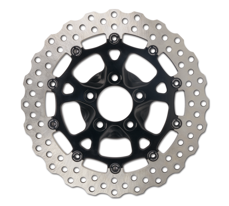Performance Machine 0133-2606S-B - Disc Carr Dominator 320Mm X .20 Ff No O/S Front Black Ano