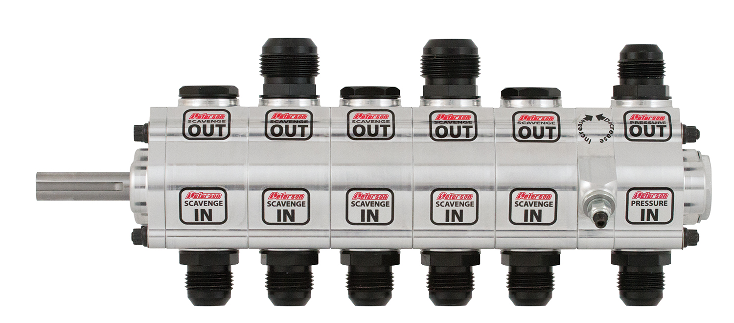 Peterson Fluid 04-6066 - Systems R4 6-Stage Oil Pump - Left Side Mount - HV - Rear Drive Drag