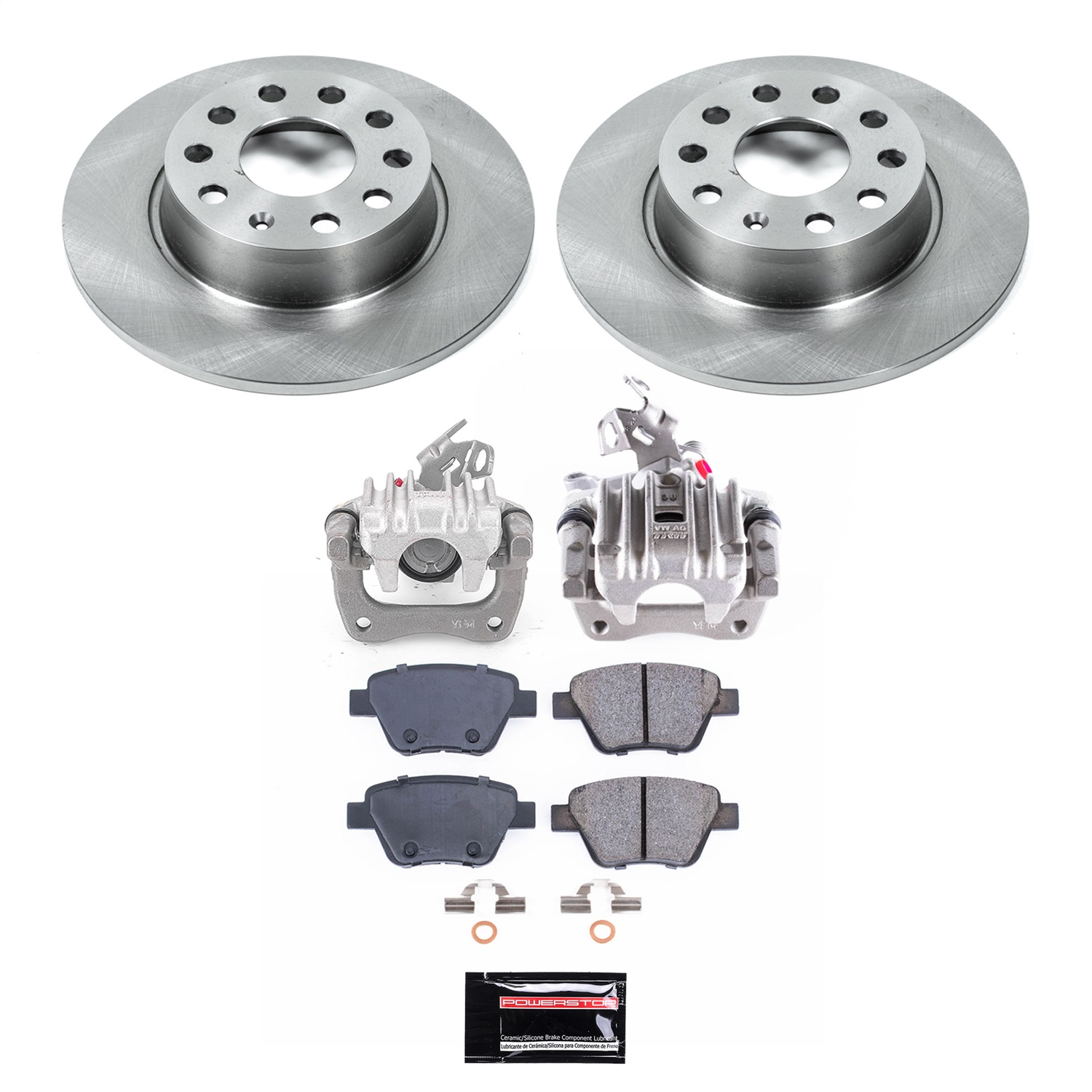 PowerStop KCOE5667A - OE Stock Replacement Low-Dust Ceramic Brake Pad; Rotor and Caliper Kit PowerStop KCOE5667A - OE Stock Replacement Low-Dust Ceramic Brake Pad; Rotor and Caliper Kit