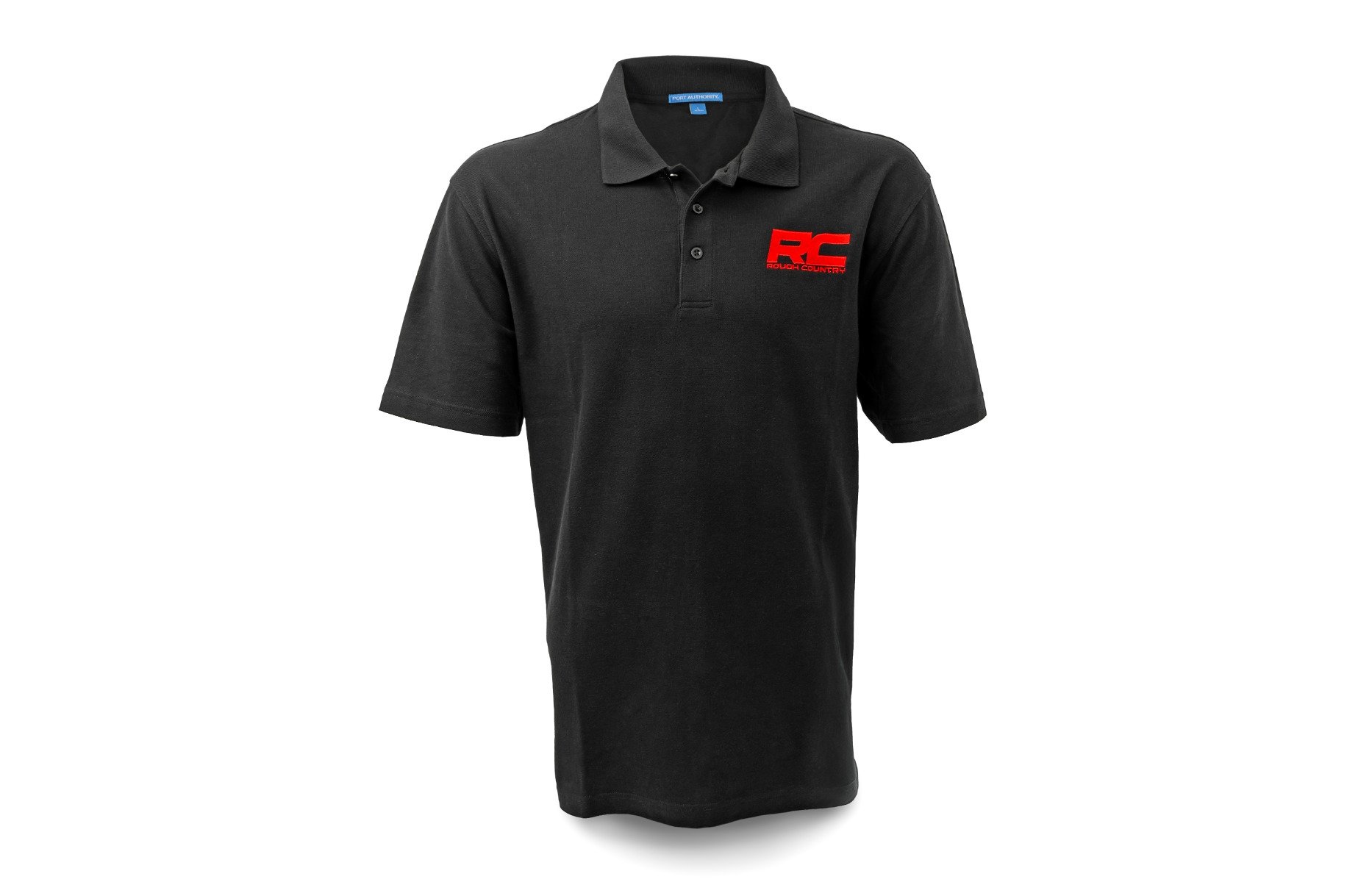 Rough Country 83903 - Polo -  Logo - Black - Cotton - Size 2XL