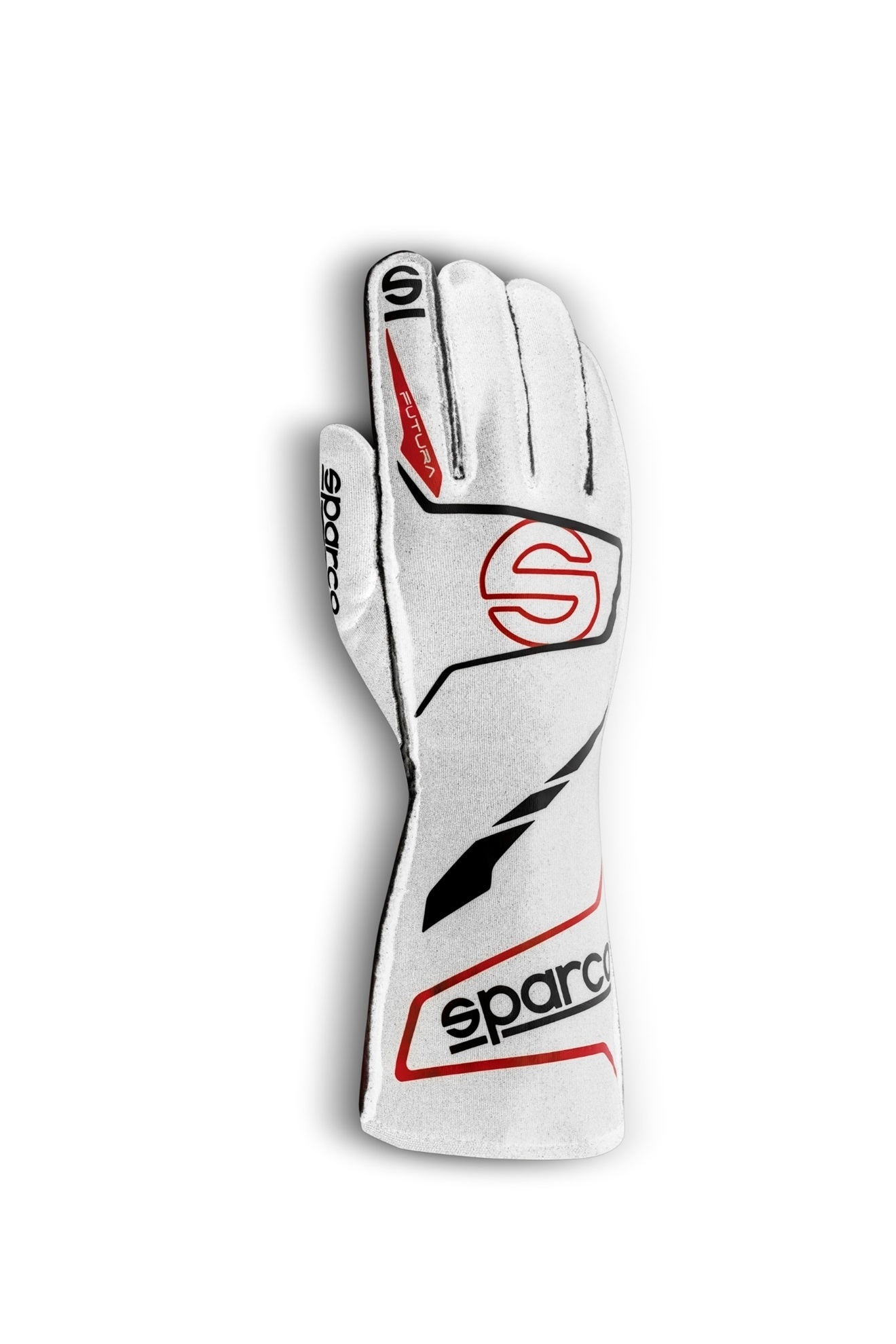 Sparco 00136511BINR - Glove Futura Large White / Black