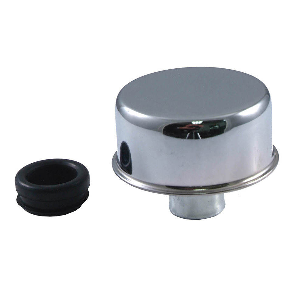 Spectre SPE-4276 - Breather - Push-In - Round - 1 in Hole - Steel - Chrome - Each