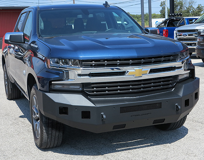 Steelcraft 71-10490 - 19-21 Chevy Silverado 1500, 2022 Silverado 1500 LTD "classic" Textured Black Fortis Front Bumper