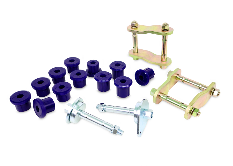 Superpro KIT156SK - 97-07 Toyota Land Cruiser Greaseable Leaf Spring and Shackle Bushing Kit- (Rear) Superpro KIT156SK - 97-07 Toyota Land Cruiser Greaseable Leaf Spring and Shackle Bushing Kit- (Rear)