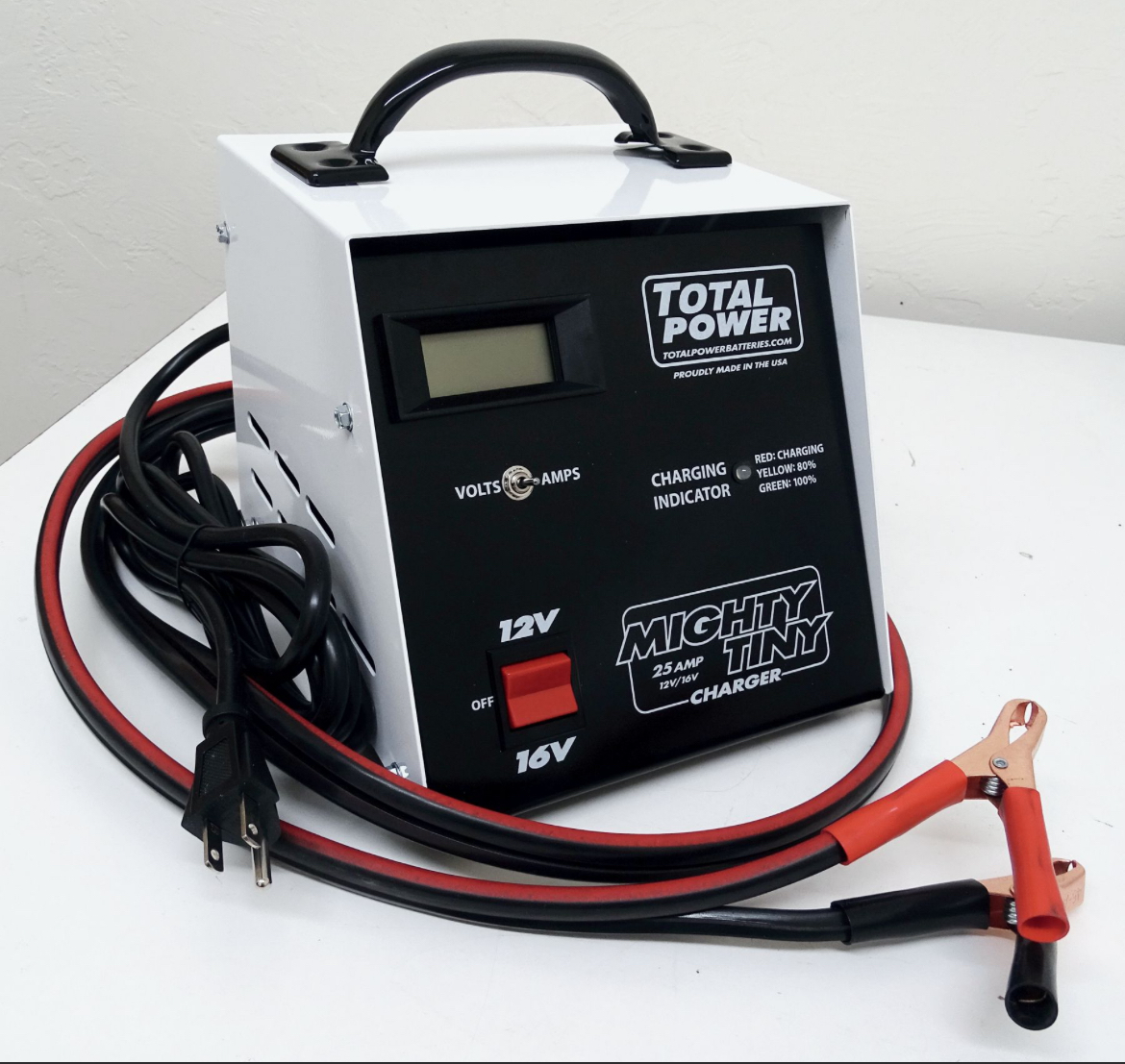Total Power Battery MT25A - Battery Charger 25 Amp 12/16 Volts