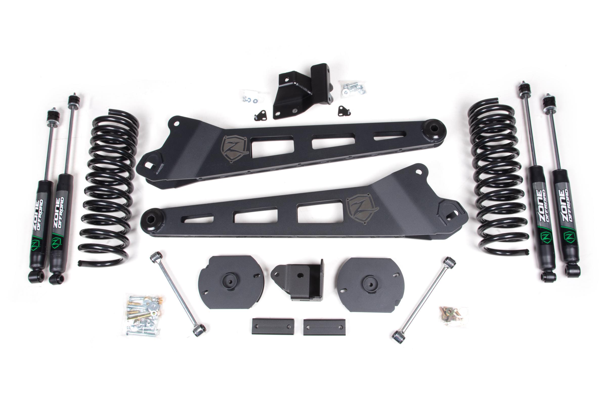 Zone Offroad ZOND144F - 19-24 RAM 2500 3 Inch Radius Arm Lift Kit Fox Adventure Shocks  Offroad