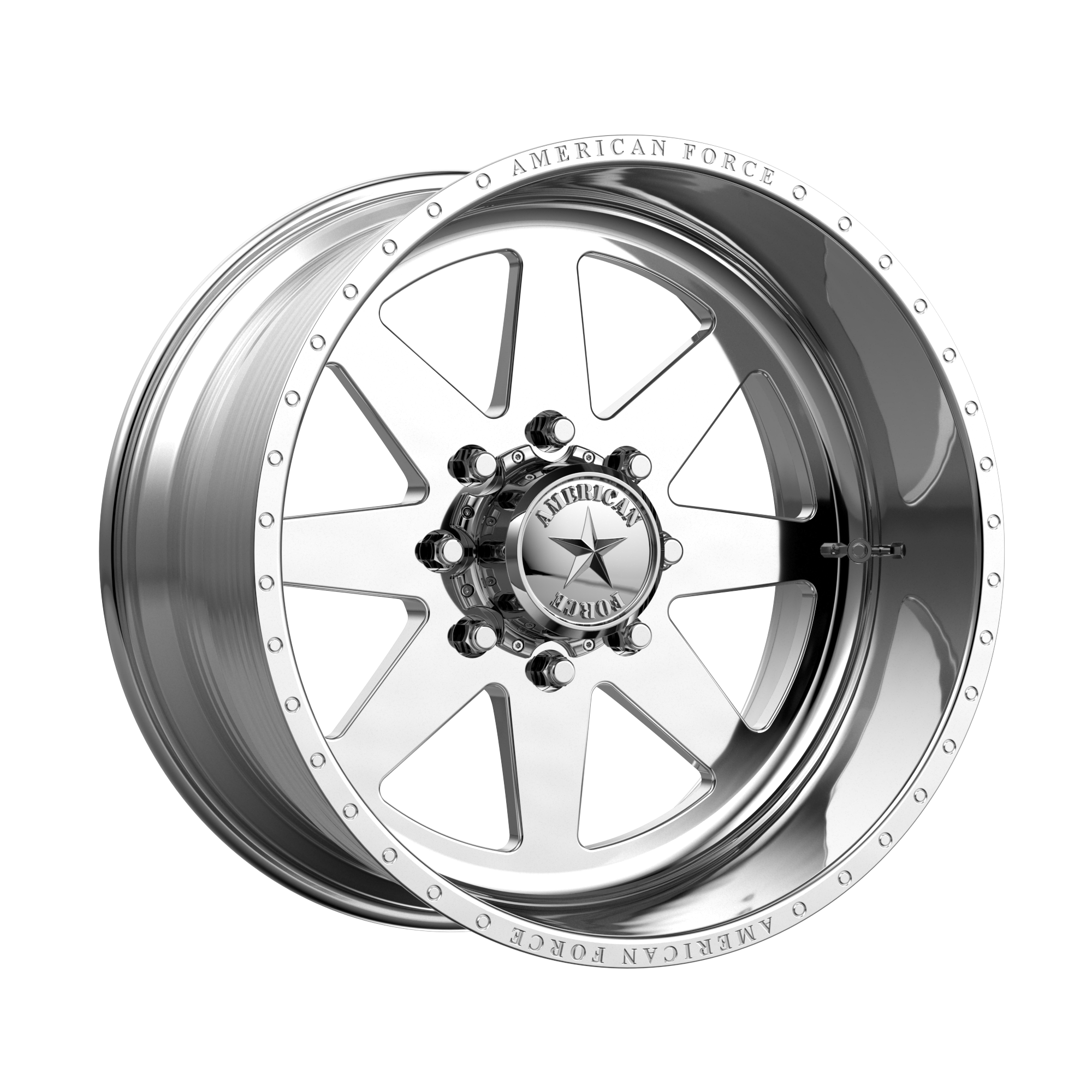 American Force AFTJ11R80-5-21 - Afw Independence 22X12 Gloss Black Mill-Mach
