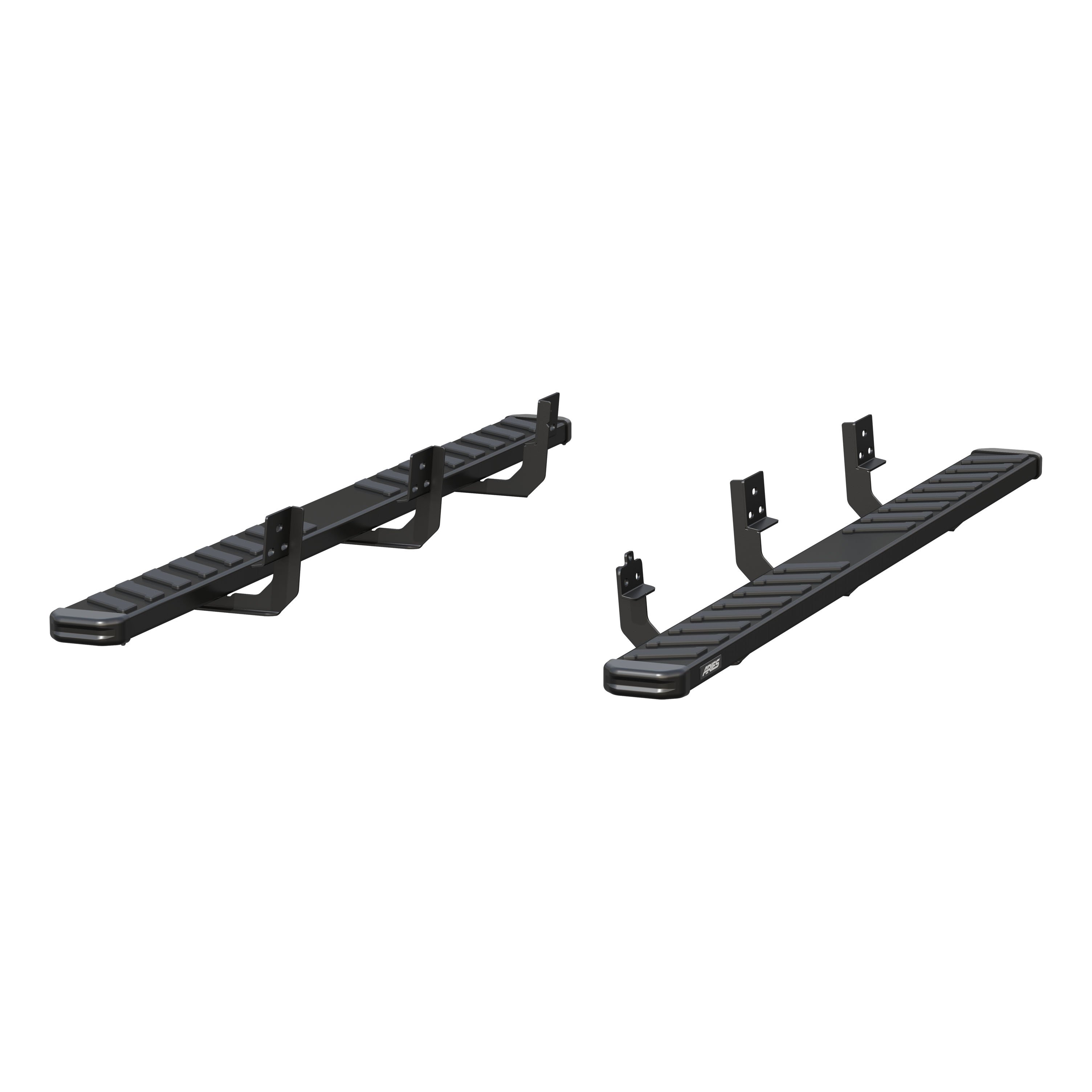 ARIES 2554015 - NovaTrac 6" x 91" Black Steel Running Boards, Select RAM 2500, 3500