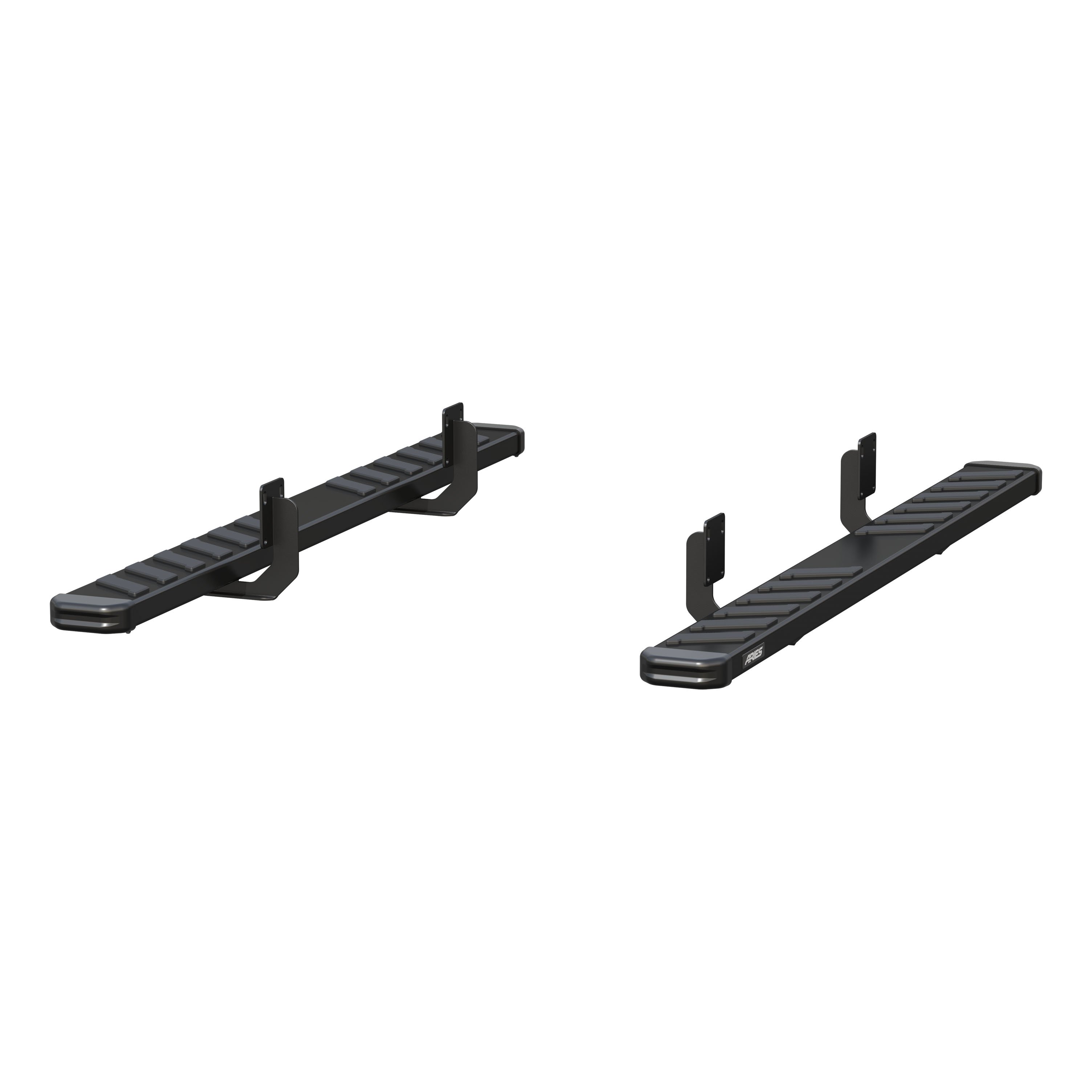 ARIES 2554023 - NovaTrac 6" x 75" Black Steel Running Boards, Select Ford F-250, F-350