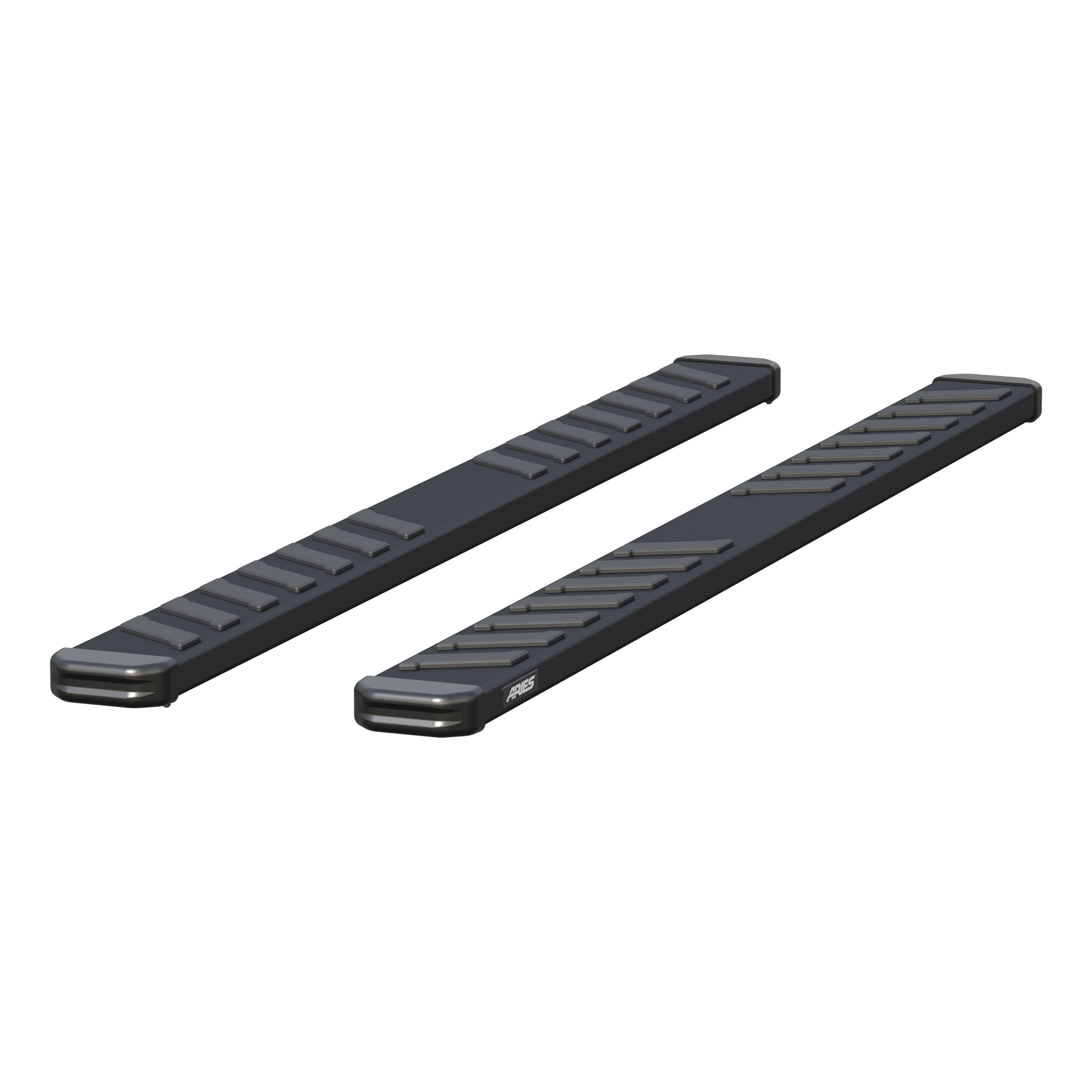 ARIES B2985 - NovaTrac 6" x 85" Black Steel Running Boards
