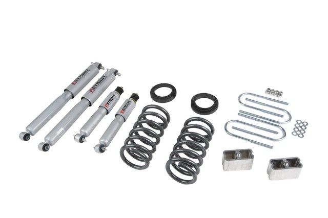 Belltech 630SP - LOWERING KITS  Front And Rear Complete Kit W/ Street Performance Shocks 1982-2004 Chevrolet S10/S15 Pickup 4&6 cyl. (Std Cab) 83-97 Chevrolet Blazer/Jimmy 4&6 cyl. 2 in. or 3 in. F/3 in. R drop W/ Street Performance Shocks