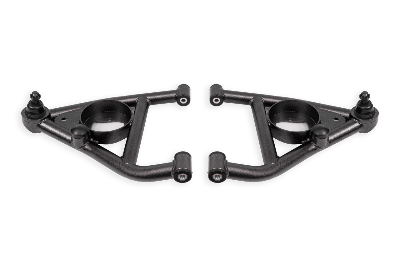 BMR AAL311H - 68-74 Chevrolet Nova w/ Bump Stops Lower A-Arms w/ STD. Ball Joint (Delrin) - Black Hammertone
