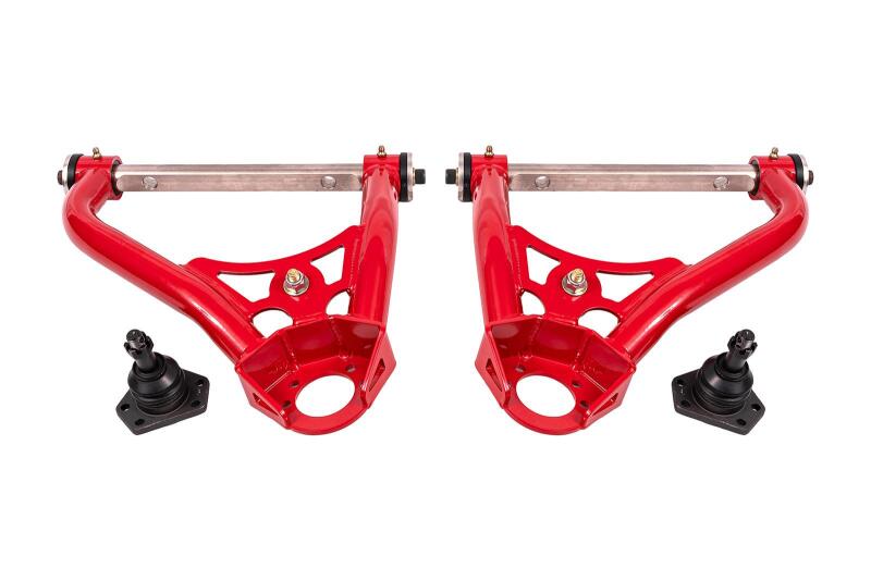 BMR AAU311R - 68-74 Chevrolet Nova Non-Adj. Upper A-Arms w/ STD. Ball Joint (Delrin) - Red