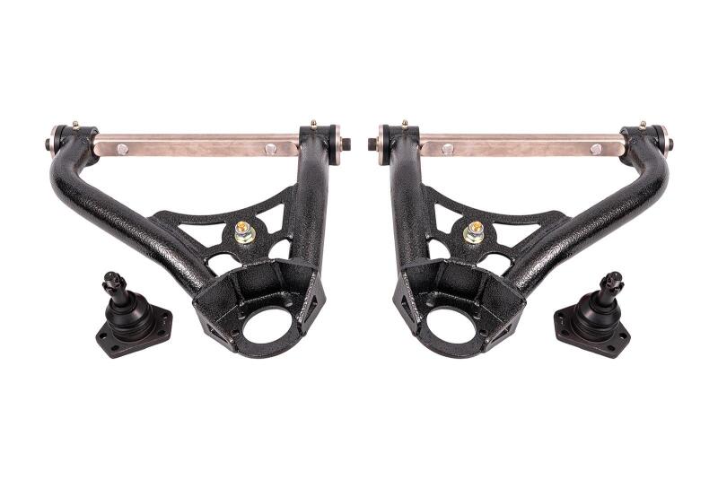 BMR AAU311H - 68-74 Chevrolet Nova Non-Adj. Upper A-Arms w/ STD. Ball Joint (Delrin) - Black Hammertone