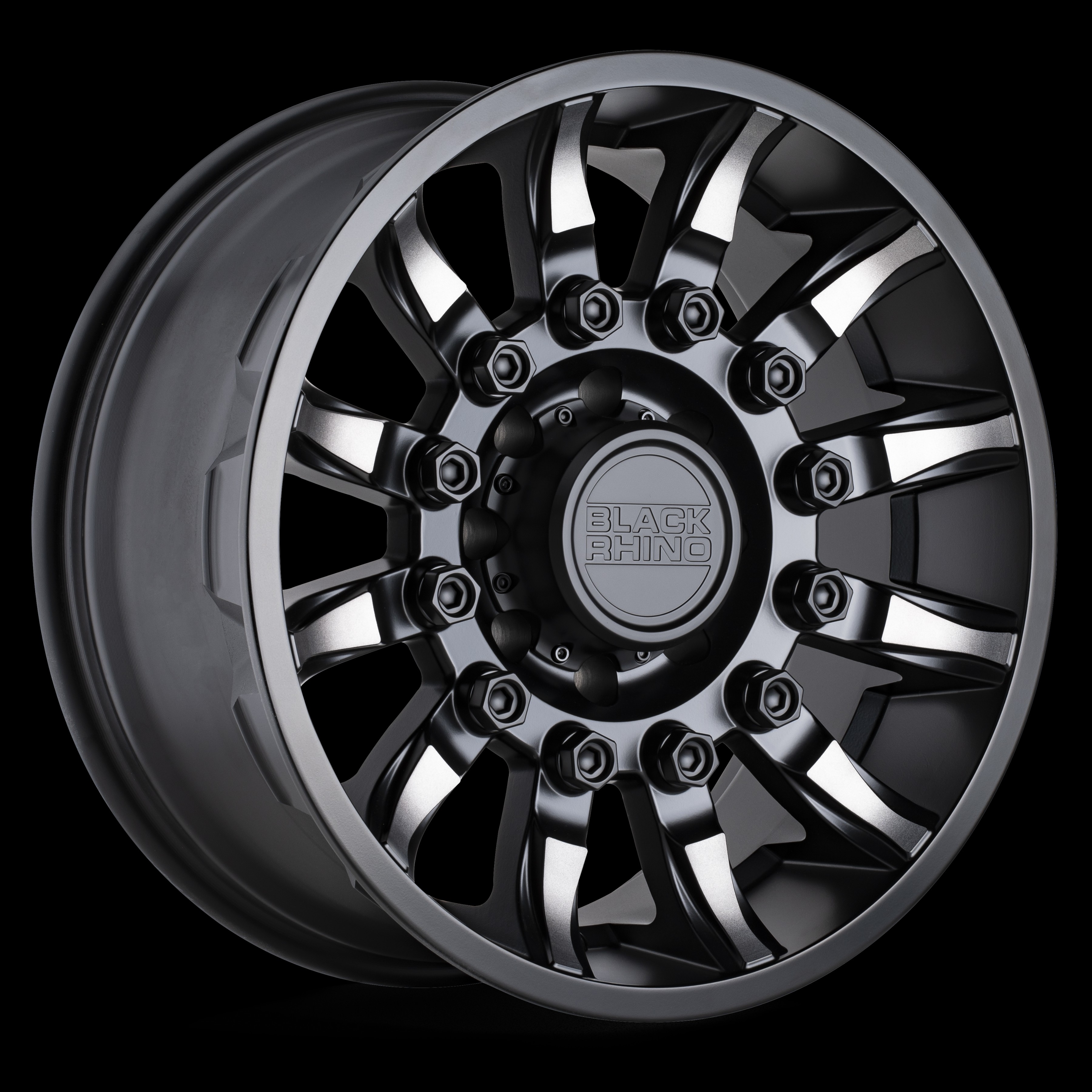 Black Rhino Wheels 2090MSN025140M78 - Mission 20X9 Matte Black W/ Machined Tint