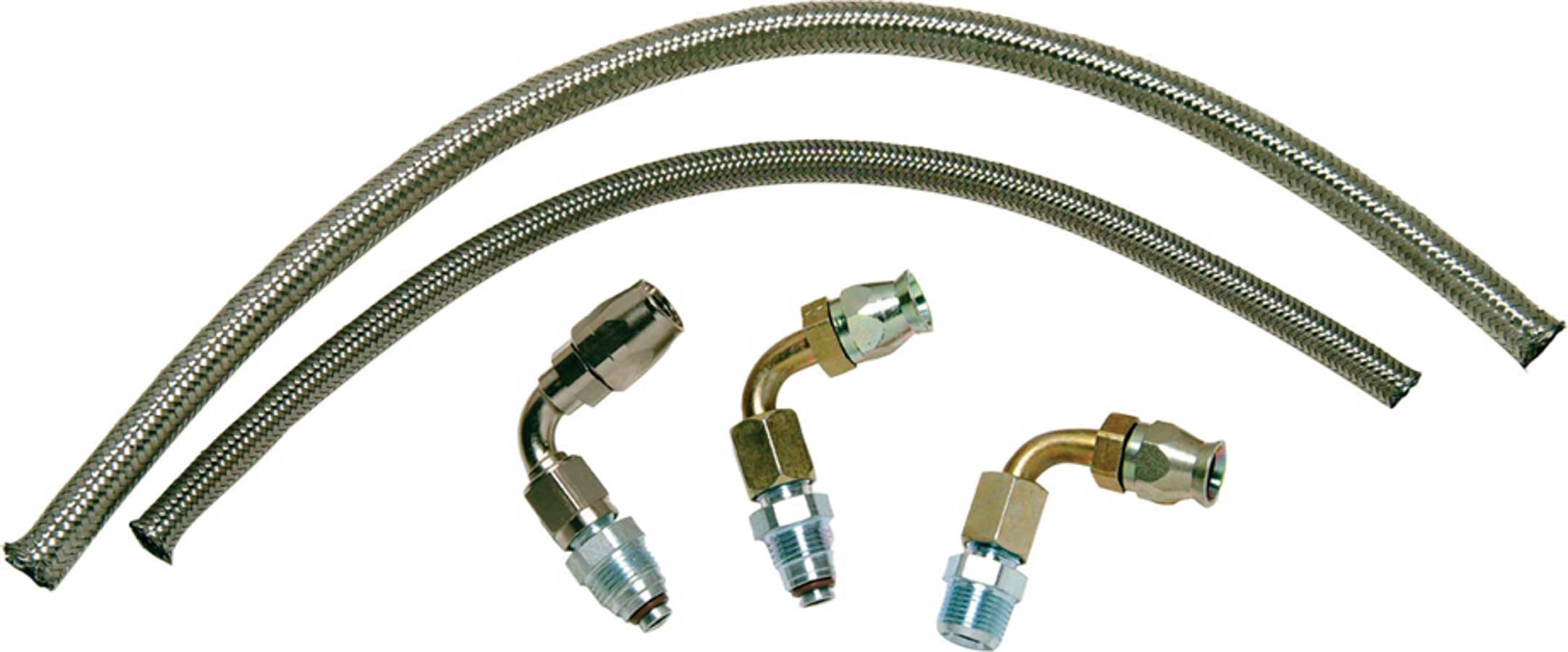 Borgeson 925203 - Stainless Power Steering Hose Kit