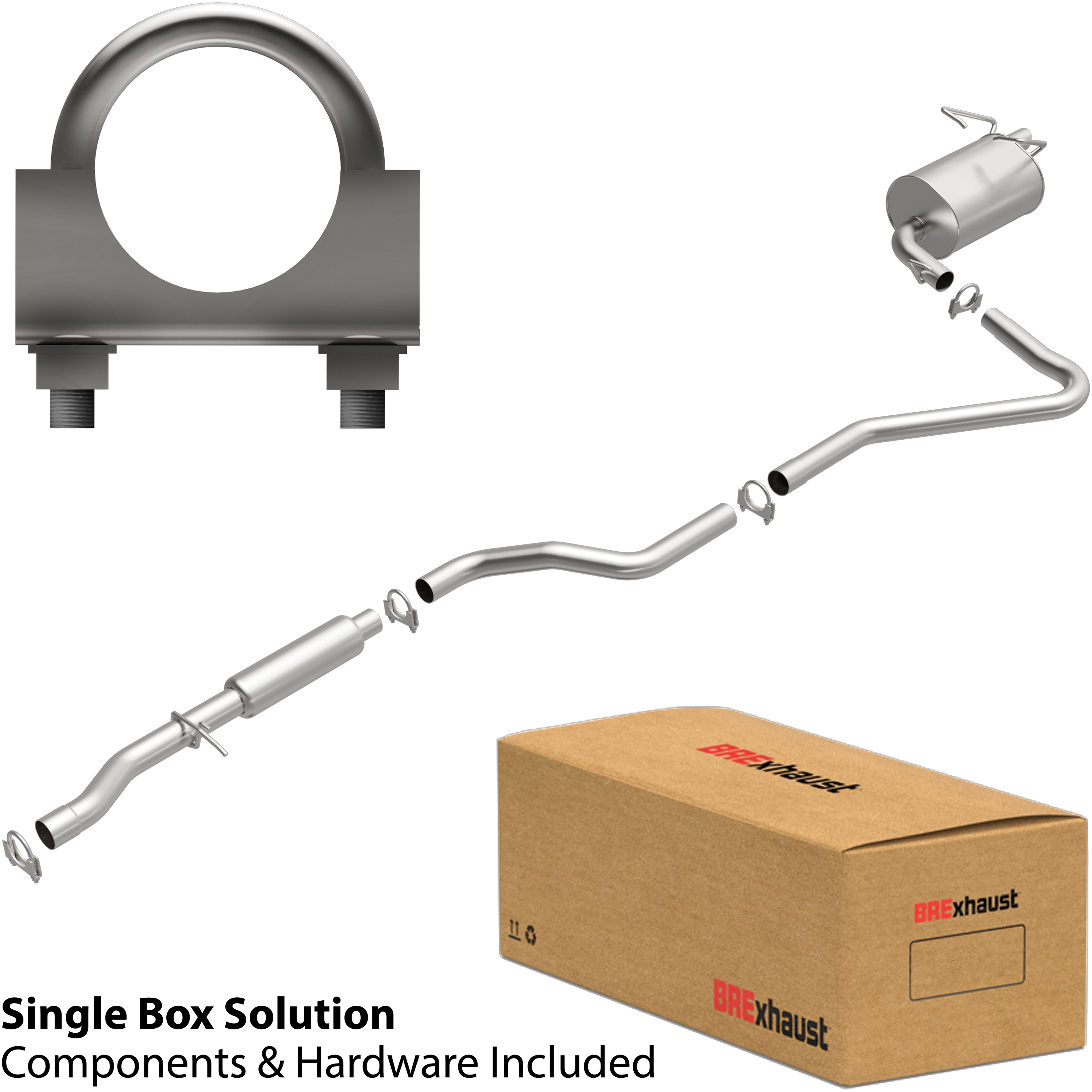 BRExhaust 106-0443 - 2009-2018 Dodge Journey 2.4L Direct-Fit Replacement Exhaust System