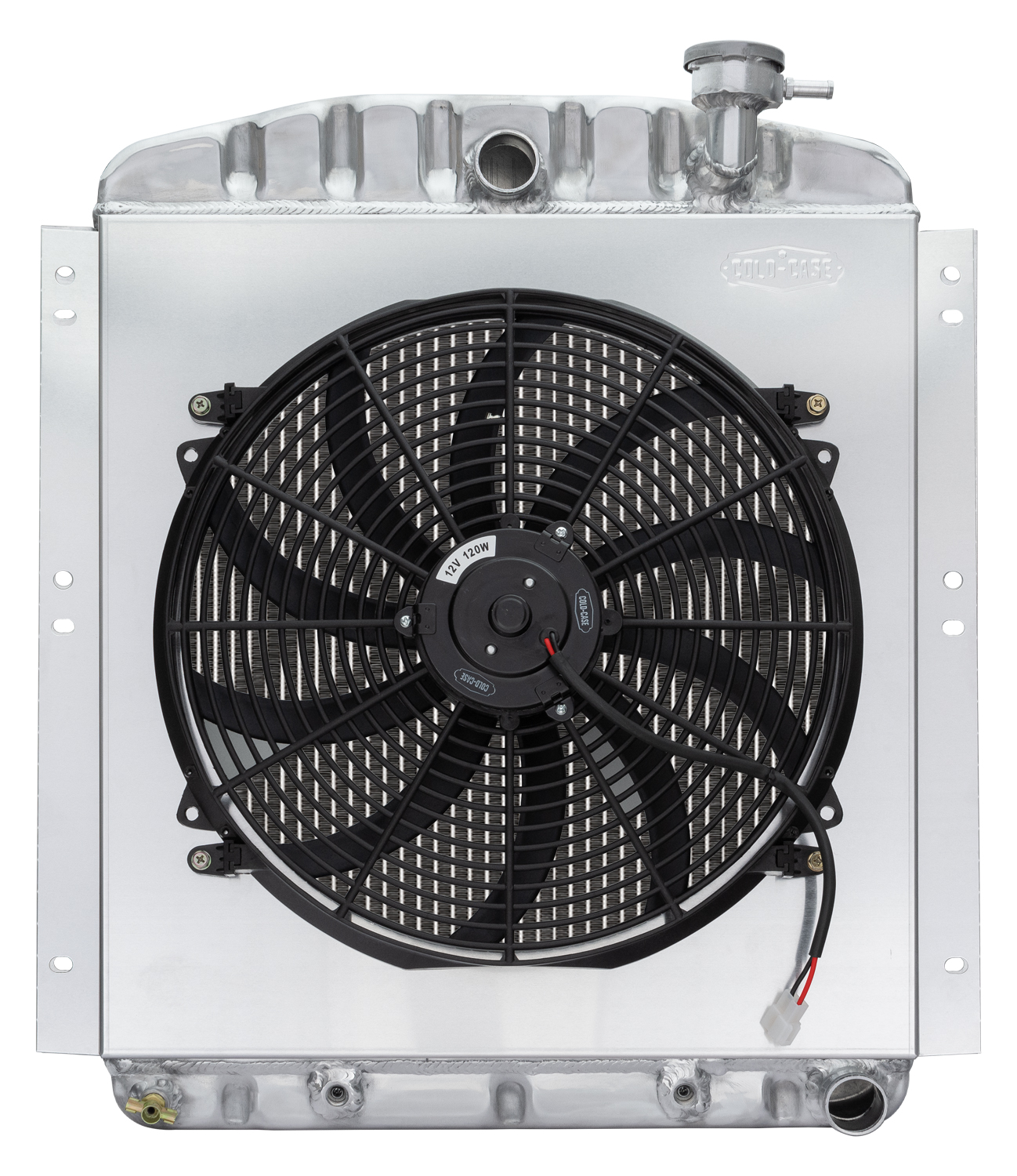 Cold Case Radiators GMT559AK - 48-54 GMC Truck Aluminum Radiator 16 inch Fan Kit Cold Case Radiator