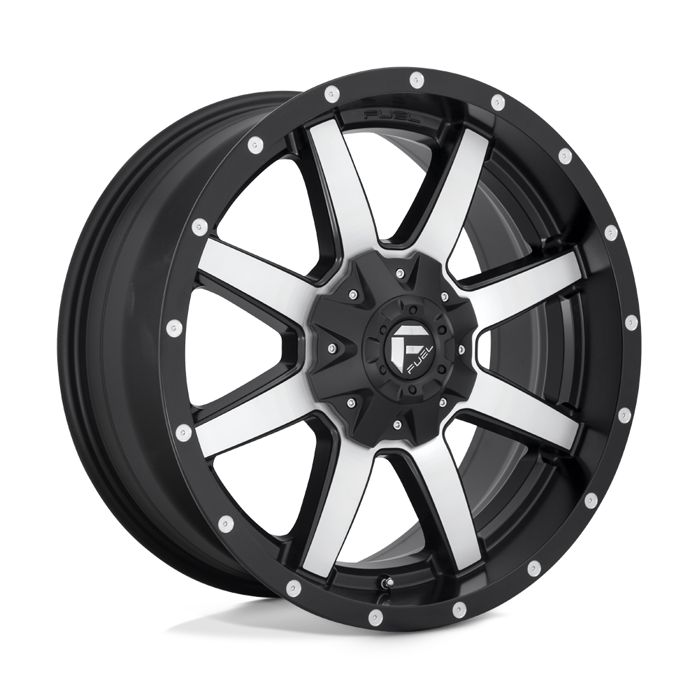 Fuel Wheels D53718909857 - Aluminum Wheels 18X9 Maverick D537 6 On 135/6 On 139.7 Black Machined 106.4 Bore 20 Offset Fuel Off Road Wheels
