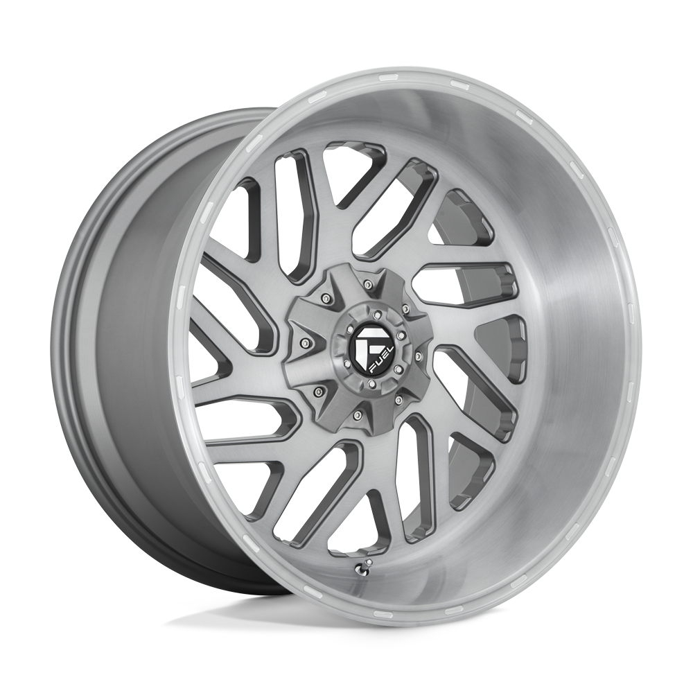 Fuel Wheels D71520001847 - Aluminum Wheels 20X10 Triton Platinum D715 8 On 180 Brush Gunmetal Gray/Clear Tint 124.2 Bore -18 Offset Mesh Spoke Fuel Off Road Wheels
