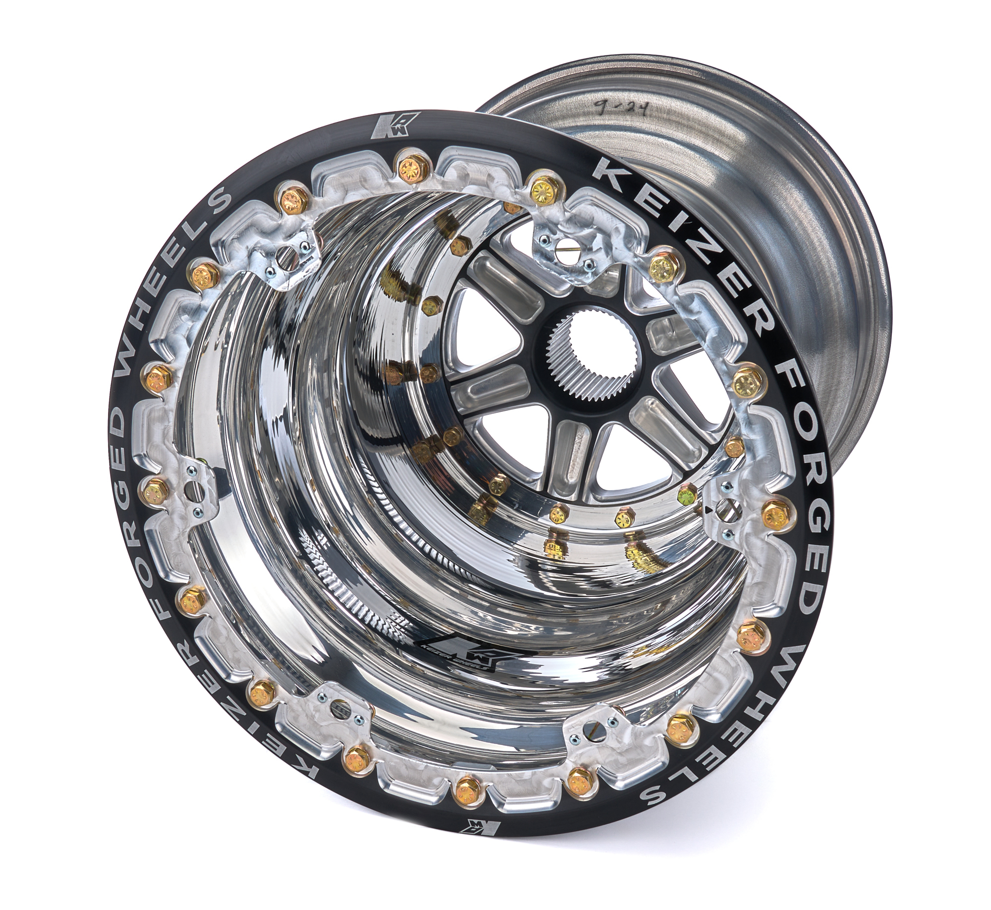 Keizer Aluminum Wheels 15175SPFBL - Wheel Splined 15x17 Outer Beadlock 4in BS Keizer Aluminum Wheels 15175SPFBL - Wheel Splined 15x17 Outer Beadlock 4in BS