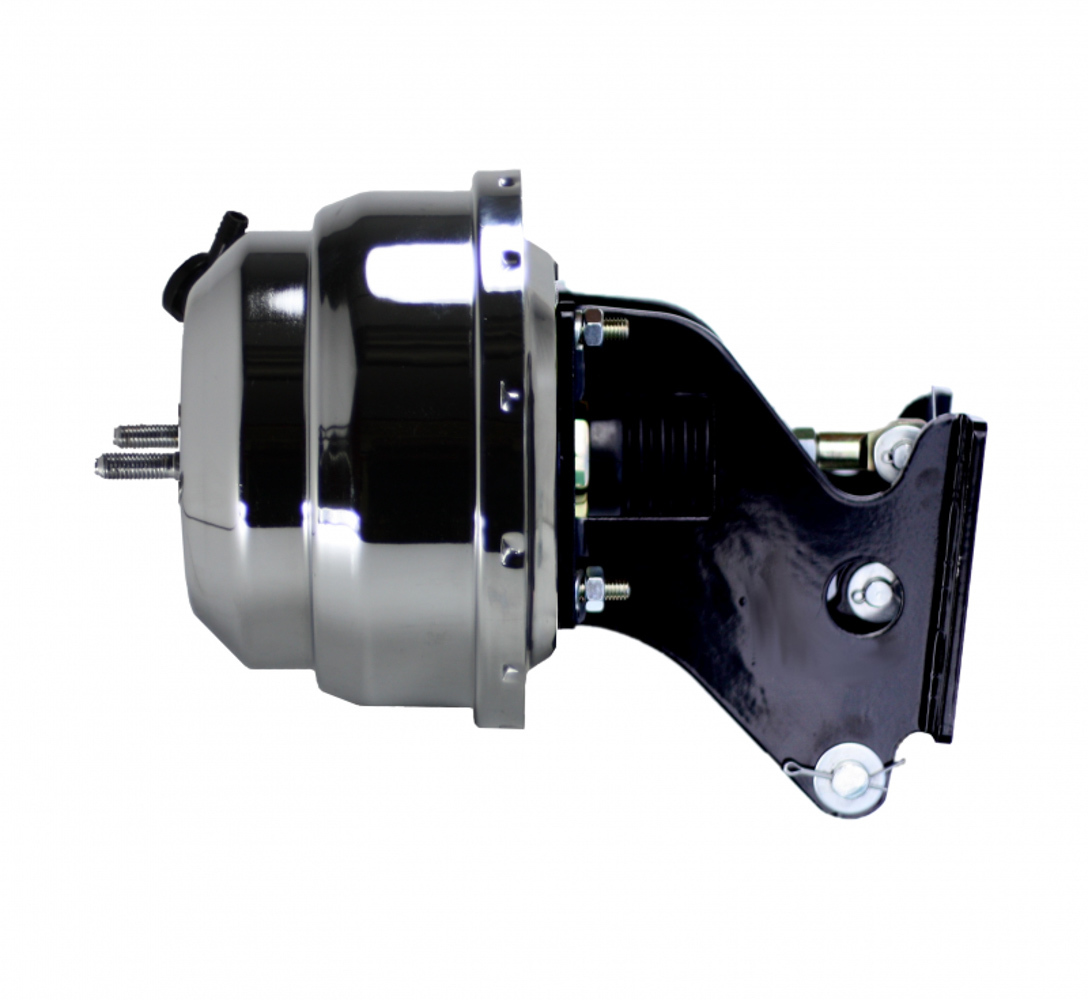 Leed Brakes 79 - 8in Dual Power Booster With Bracket Chrome Leed Brakes 79 - 8in Dual Power Booster With Bracket Chrome