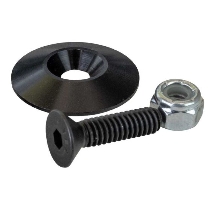 Moroso 71687 - 1.25in Taper Washer - Black Anodized (10 Pack w/Hardware)