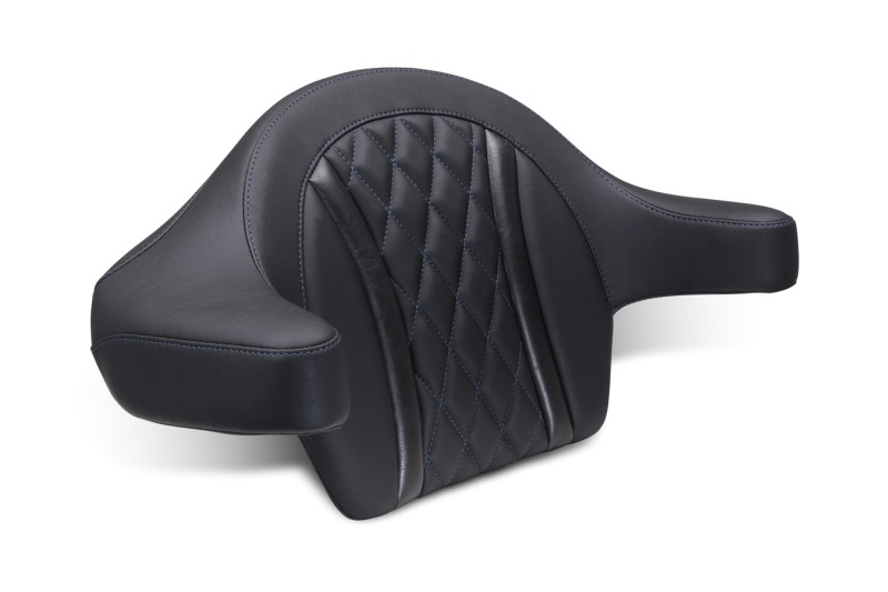 Mustang Motorcycle 88430SB - Mustang 23-25 Harley CVO Road Glide (ST) Deluxe Diamond Ext Arm Wrap-around Backrest Black