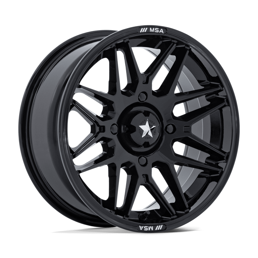MSA Offroad Wheels MA052BX14704810 - M52 Radar Utv 14X7 Gloss Black