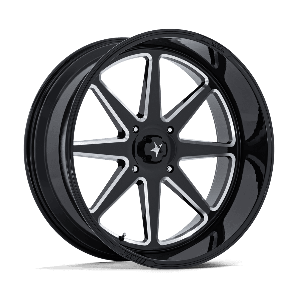 MSA Offroad Wheels MA054BE24104825N - M54 Spark Utv 24X10 Gloss Black Milled
