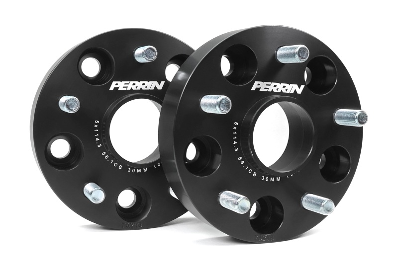 Perrin PSP-WHL-030BK - Subaru 30mm Wheel Spacers 5x114.3 BP w/56mm Hub - Black