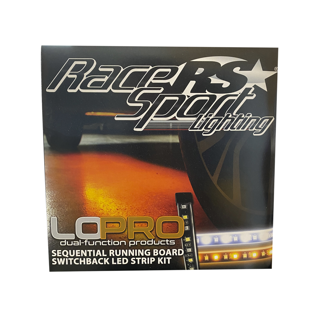 Race Sport RSSBKIT60 - 60 Inch Sidekick Sequential Running Board Switchback LED Strip Kit White-Amber LoPRO  Lighting Race Sport RSSBKIT60 - 60 Inch Sidekick Sequential Running Board Switchback LED Strip Kit White-Amber LoPRO  Lighting