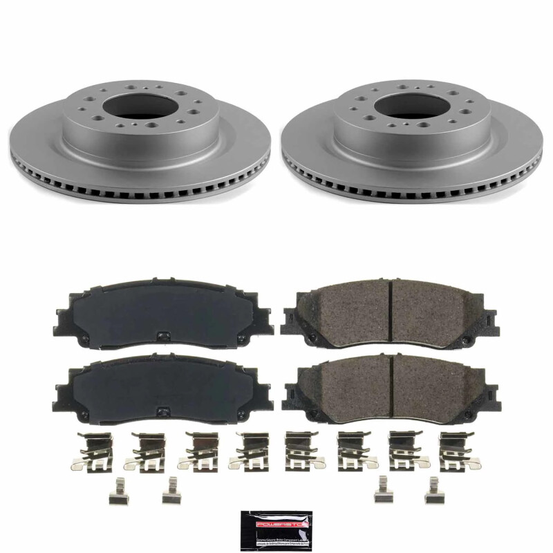 PowerStop CRK8938 - Power Stop 23-24 Toyota Sequoia Rear Z17 Coated Brake Kit