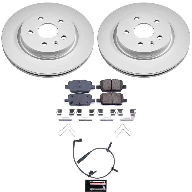 PowerStop CRK9301 - Power Stop 2020 Cadillac CT6 Rear Z17 Coated Brake Kit