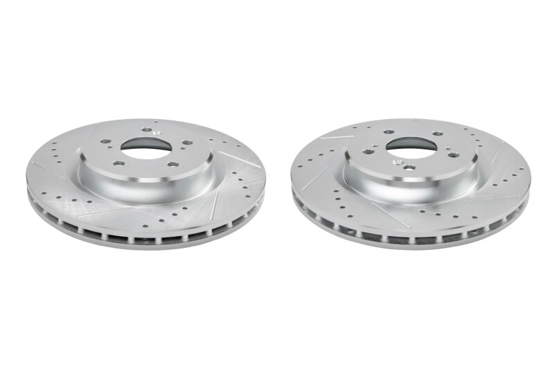 PowerStop JBR1918XPR - Power Stop 21-23 Acura TLX Front Drilled & Slotted Rotor - Pair