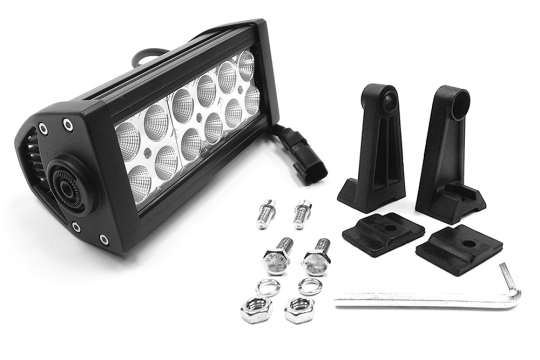Southern Truck 72075 - 6.0 Inch LED Light Bar Chrome Series Double Row Straight Combo Flood/Beam 36W DT Harness 3,240 Lumens  Lifts