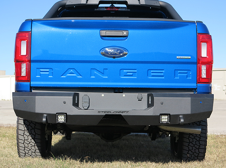 Steelcraft 76-21340 - 19-23 Ford Ranger Textured Black Fortis Rear Bumper