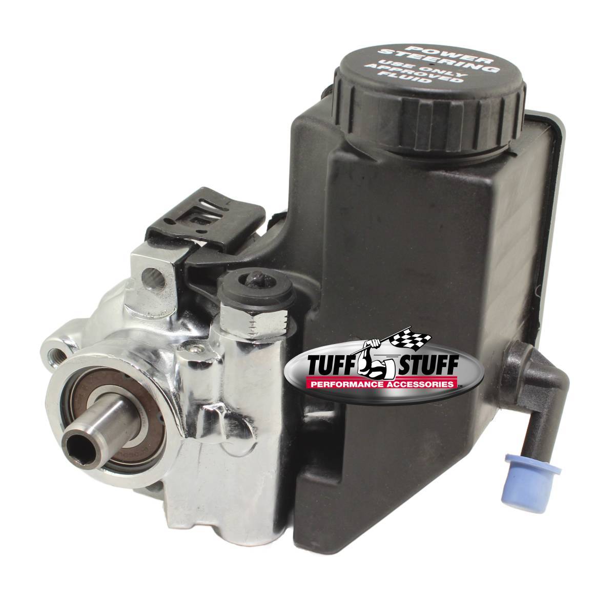 Tuff Stuff Performance Accessories 7890C - Type II Power Steering Pump w/Reservoir Chrome