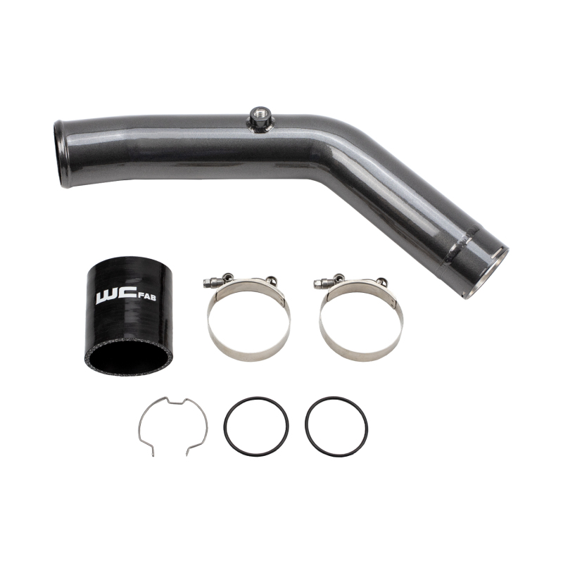 Wehrli WCF100308-CF - 23-24 Ford 6.7L HO Power Stroke 3in Hot Side Intercooler Pipe - Cherry Frost
