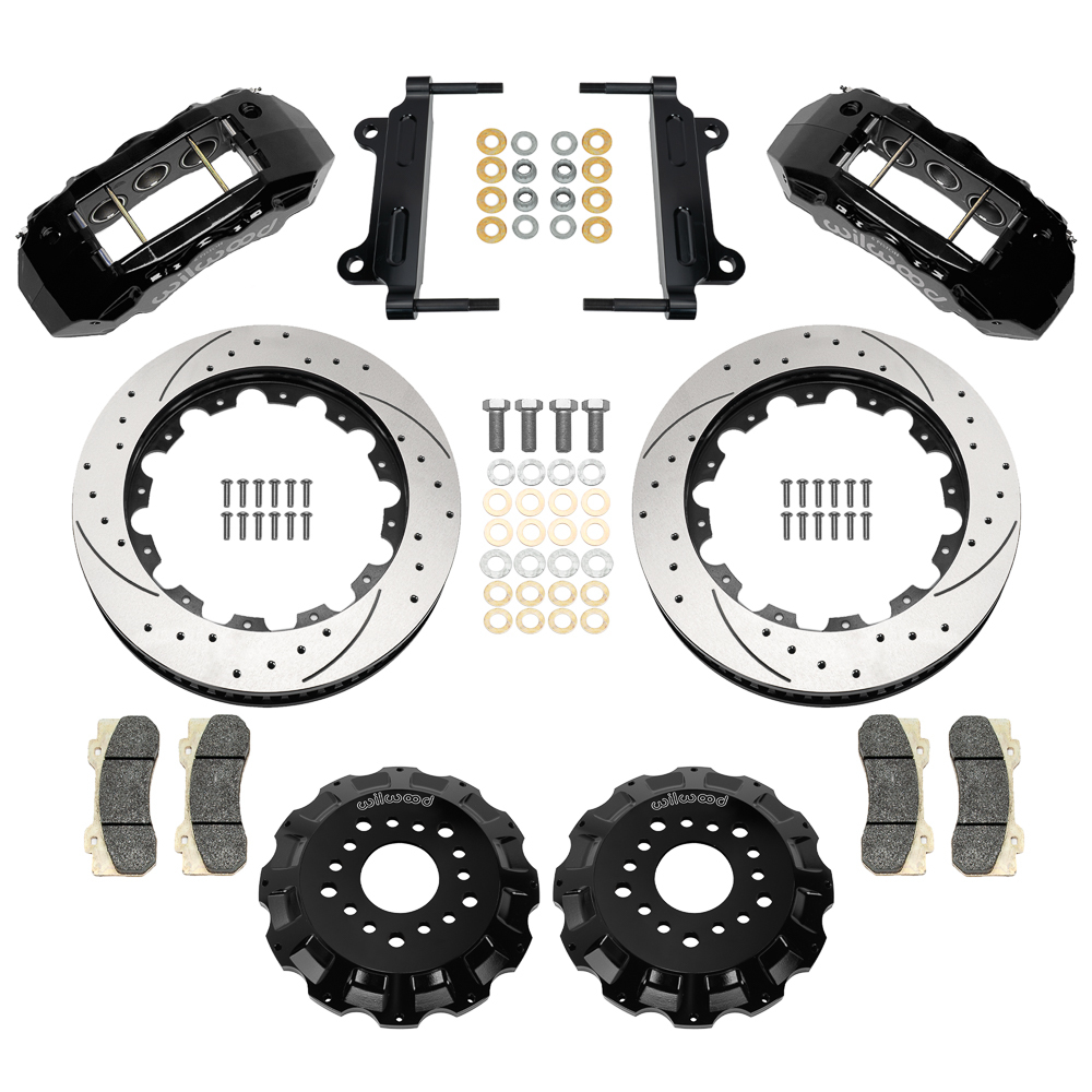 Wilwood 140-18123-D - 63-70 Chevy C10 TX6R Front Kit w/ 16in SRP Rotors & Lines - Black