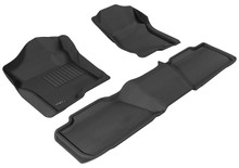 3D MAXpider L1GM00801509 - 2007-2014 Chevrolet/GMC Suburban/Tahoe/Yukon Kagu 1st & 2nd Row Floormats - Black