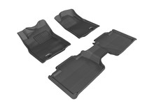 3D MAXpider L1TY09101509 - 2012-2015 Toyota Tacoma Access Cab Kagu 1st & 2nd Row Floormats - Black